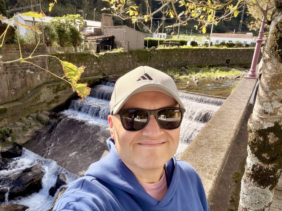 Azores waterfall village