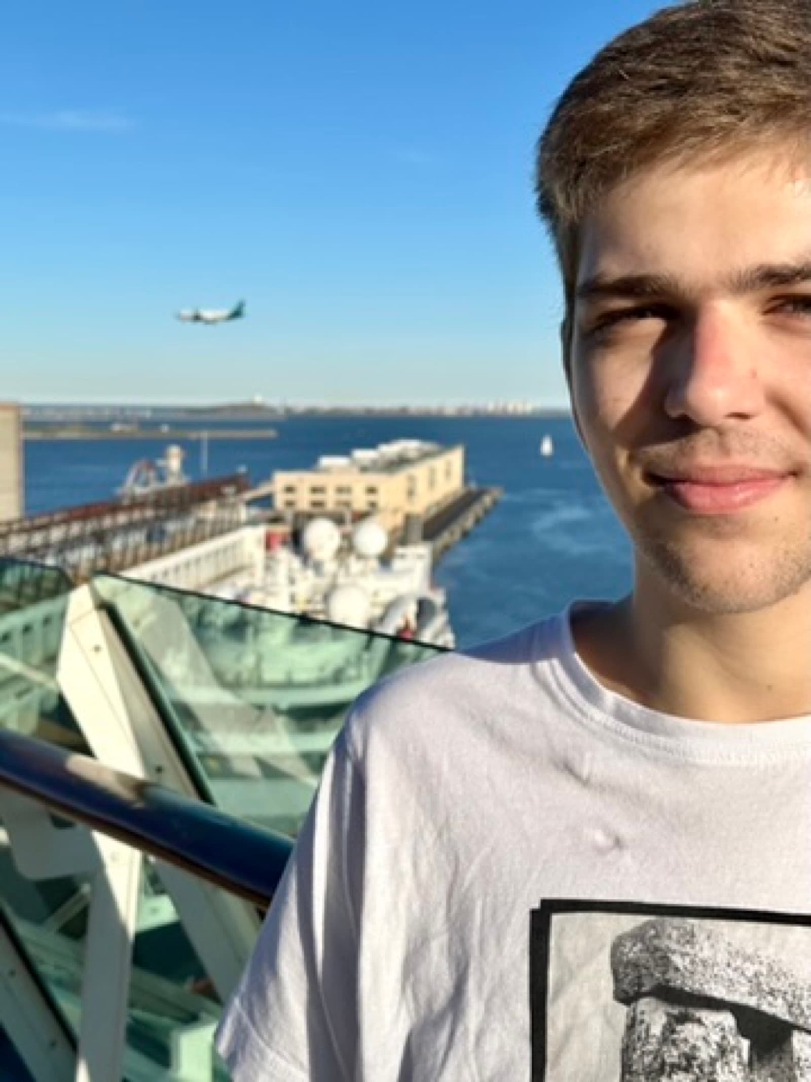 On deck at sea