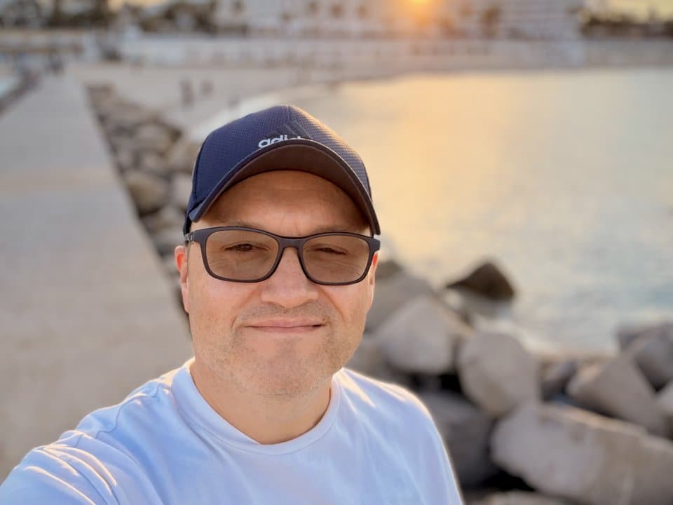 Tunisia coast at sunset